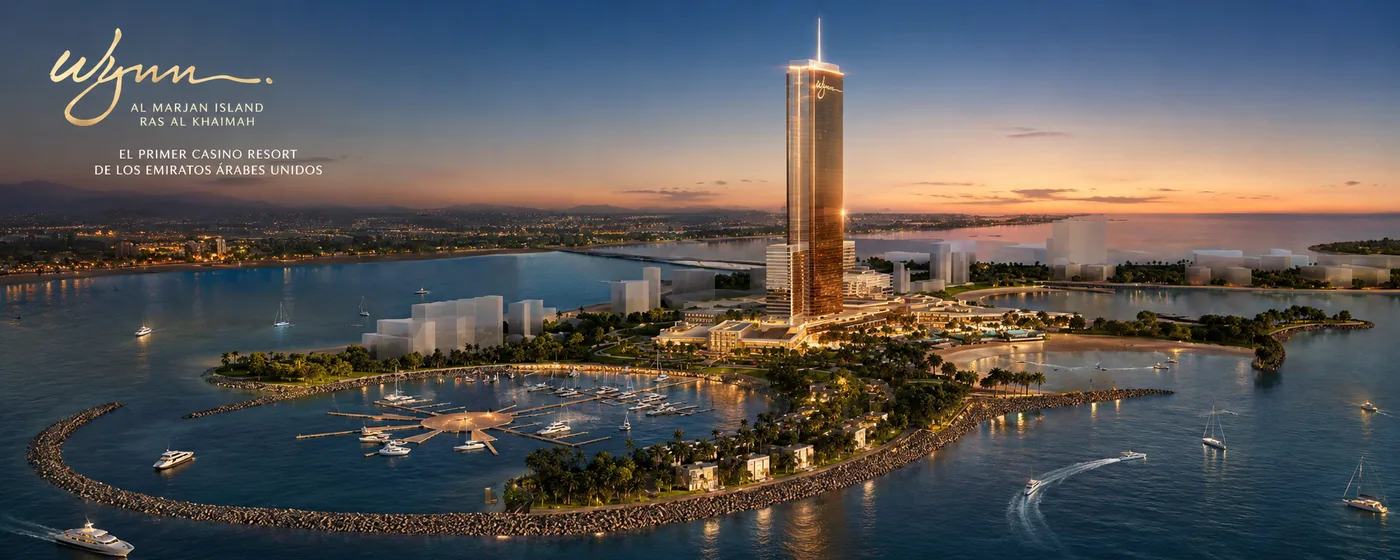 Render del resort Wynn Al Marjan Island, primer casino resort de los Emiratos Árabes Unidos