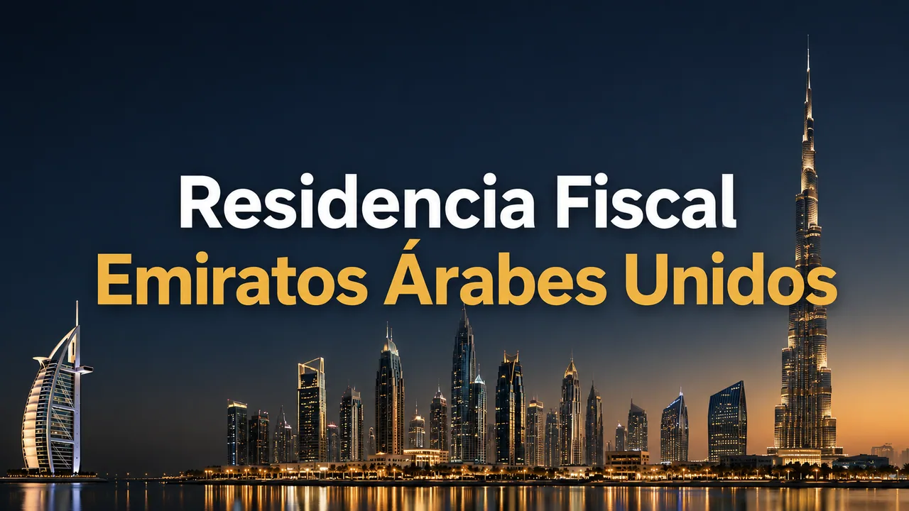 Residencia fiscal en Emiratos Árabes Unidos sobre el skyline de Dubai