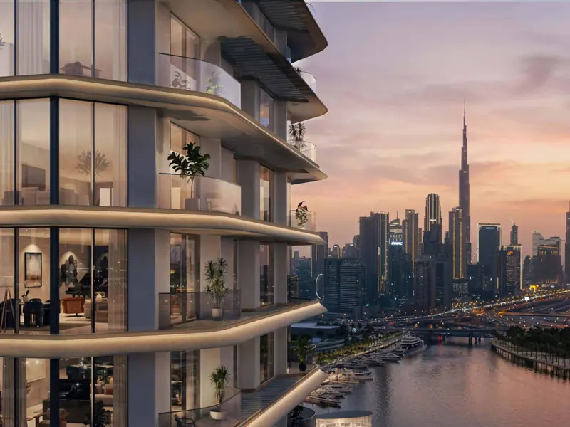 Artistry Two Residences, balcones con vistas al Burj Khalifa