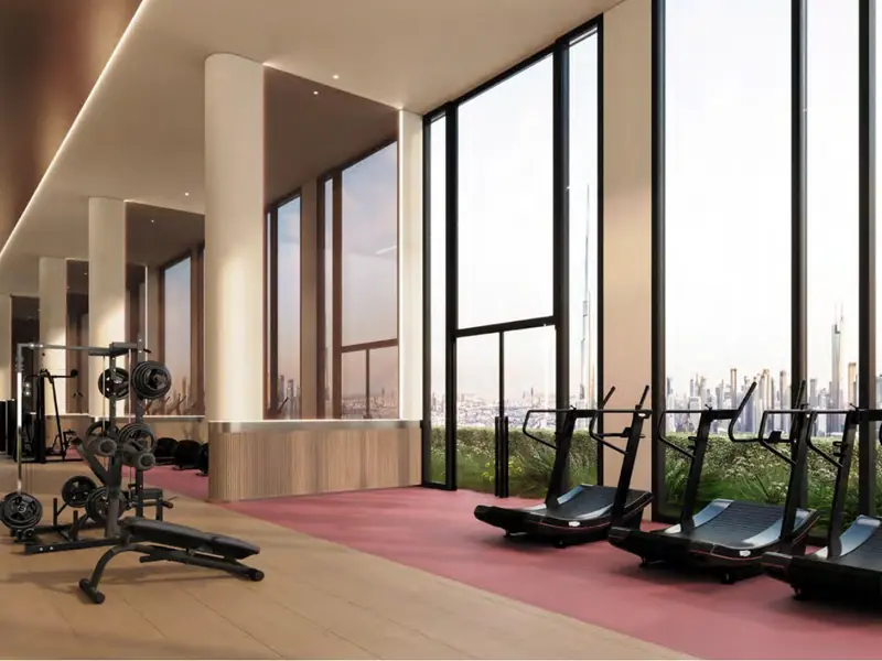 Binghatti Etherea, gimnasio con vistas
