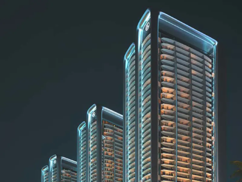 Binghatti City, torres al anochecer