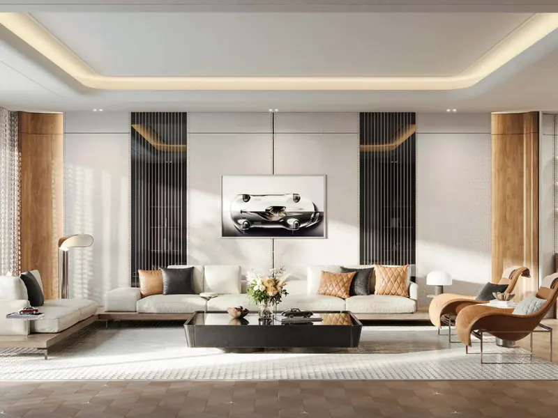 Project Maybach, salón de un apartamento