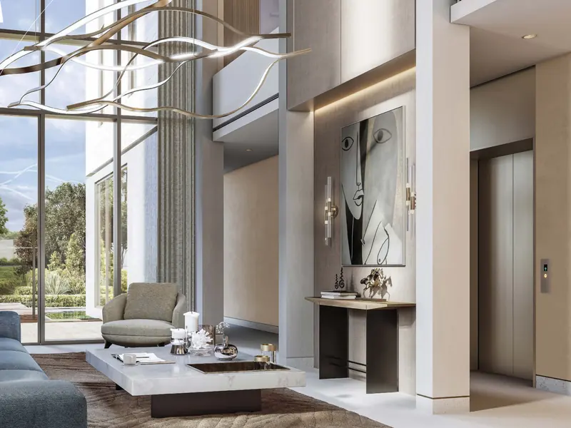 Sobha City, salón de una villa